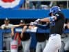 Florida Gators infielder Brady McConnell swings away in a 5-2 win over Long Beach State Dirt Bags 5-2 at McKethan Stadium- Florida Gators baseball- 1280x853