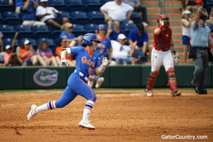 Florida Gators outfielder Alex Voss hits a home run against Illinois State- 1280x853