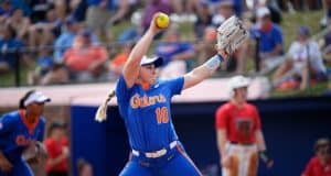 Florida Gators pitcher Natalie Lugo pitches in 2019- 1280x853