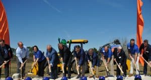 Members of the University of Florida athletic association and President Kent Fuchs break ground on the Florida Gators new baseball stadium- Florida Gators baseball- 1280x850