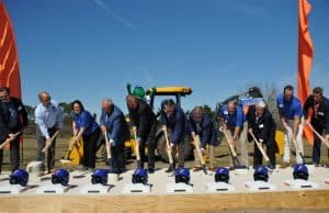 Members of the University of Florida athletic association and President Kent Fuchs break ground on the Florida Gators new baseball stadium- Florida Gators baseball- 1280x850