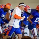 Florida Gators head coach Dan Mullen during spring practice 2019- 1280x854