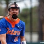 Florida Gators softball pitcher Kelly Barnhill pitches in 2019-1280x853
