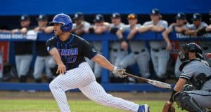 University of Florida designated hitter Nelson Maldonado singles against the Long Beach State Dirtbags- Florida Gators baseball- 1280x853