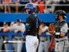 University of Florida outfielder Jud Fabian looks down to get a sign during the Florida Gators opening weekend win over Long Beach State- Florida Gators baseball- 1280x853