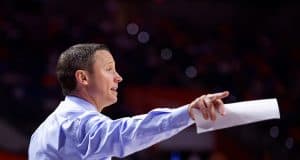 Mike White coaches Florida Gators basketball against Charleston Southern - Florida Gators Basketball - 1280x853