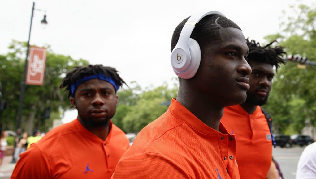 Florida Gators defensive back Trey Dean III before the Orange and Blue game- 1280x853