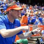Florida Gators head coach Dan Mullen enters the Swamp for the spring game- 1280x853