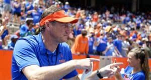 Florida Gators head coach Dan Mullen enters the Swamp for the spring game- 1280x853