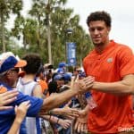 Florida Gators quarterback Feleipe Franks before the Orange and Blue game-1280x853