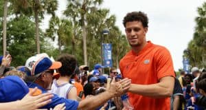 Florida Gators quarterback Feleipe Franks before the Orange and Blue game-1280x853