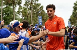 Florida Gators quarterback Feleipe Franks before the Orange and Blue game-1280x853