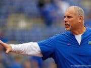 Florida Gators offensive line coach John Hevesy before the 2018 South Carolina game - Florida Gators football -1280x853