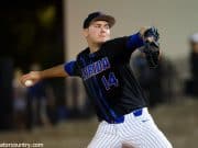 University of Florida pitcher Christian Scott delivers to the plate during an opening weekend win over Long Beach State- Florida Gators baseball- 1280x853
