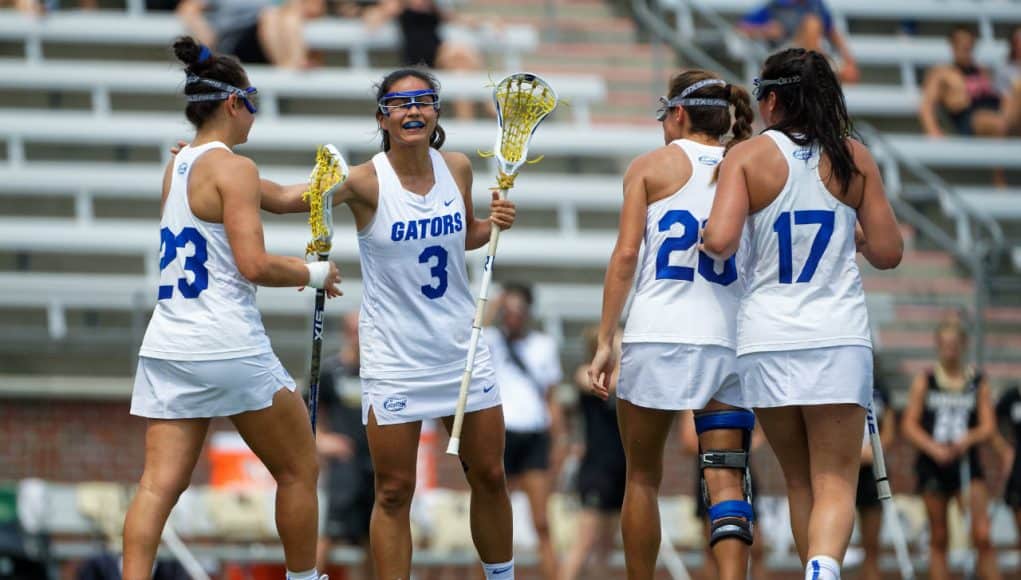 Florida Gators lacrosse midfielder Caroline Benitez scores in 2019- 1280x853