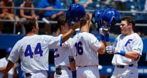 University of Florida catcher Brady Smith celebrates after a home run during the Florida Gators 12-8 win over Kentucky- Florida Gators baseball- 1280x853
