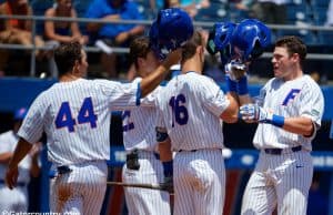 University of Florida catcher Brady Smith celebrates after a home run during the Florida Gators 12-8 win over Kentucky- Florida Gators baseball- 1280x853