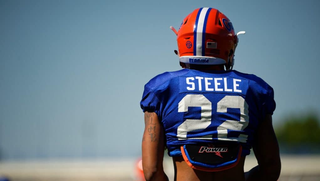 University of Florida defensive back Chris Steele during the Florida Gators sixth spring practice- Florida Gators football- 1280x854