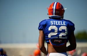University of Florida defensive back Chris Steele during the Florida Gators sixth spring practice- Florida Gators football- 1280x854