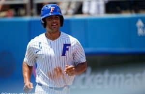 University of Florida designated hitter Nelson Maldonado smiles after hitting a home run- Florida Gators baseball- 1280x853
