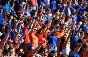 University off Florida students cheer for the Florida Gators during a 38-17 loss to the Missouri Tigers in 2018- Florida Gators football- 1280x853