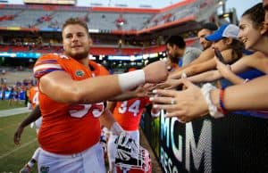 University-of-Florida-offensive-lineman-Noah-Banks-greets-fans-after-the-Orange-and-Blue-game-Florida-Gators-football-1280x853.jpg