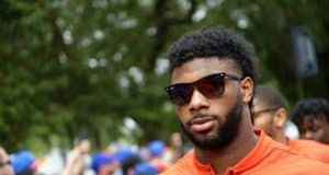 University of Florida running back Lamical Perine during Gator Walk before the Florida Gators 2019 spring game- Florida Gators football- 1280x854