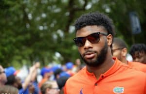 University of Florida running back Lamical Perine during Gator Walk before the Florida Gators 2019 spring game- Florida Gators football- 1280x854