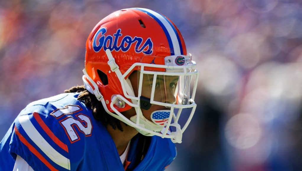 University of Florida defensive back C.J. McWilliams lines up on defense against the Idaho Vandals- Florida Gators football- 1280x853