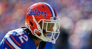 University of Florida defensive back C.J. McWilliams lines up on defense against the Idaho Vandals- Florida Gators football- 1280x853