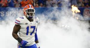 University of Florida defensive lineman Zach Carter takes the field before the Peach Bowl- Florida Gators football- 1280x853