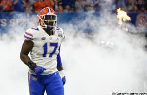 University of Florida defensive lineman Zach Carter takes the field before the Peach Bowl- Florida Gators football- 1280x853