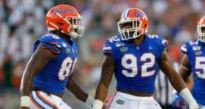 Five things we learned from Gators win over Miami University of Florida defensive linemen Jabari Zuniga and Adam Shuler celebrate one of Florida’s 11 sacks against Miami- Florida Gators football- 1280x853