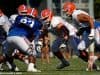 University of Florida offensive lineman Brett Heggie going through drills during spring football practice- Florida Gators football- 1280x853