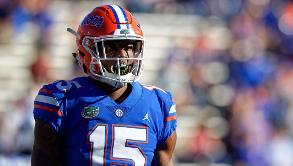 University of Florida receiver Jacob Copeland on the field during the Florida Gators win over Idaho in 2018- Florida Gators football- 1280x853