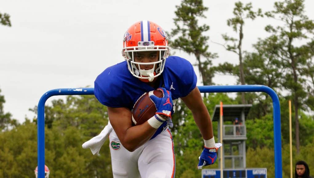 University of Florida running back Malik Davis goes through drills during spring camp- Florida Gators football- 1280x1280