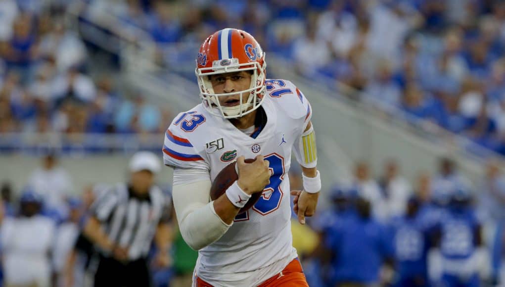 Florida Gators QB Feleipe Franks runs against Kentucky- 1280x936