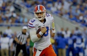 Florida Gators QB Feleipe Franks runs against Kentucky- 1280x936