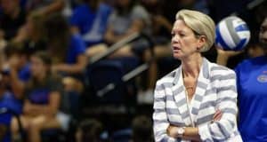 Florida Gators head coach Mary Wise coaches the Gators in 2019- 1280x853