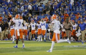 Florida Gators players celebrate after defeating Kentucky- 1280x853