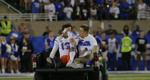 Florida Gators quarterback Feleipe Franks is carted off the field against Kentucky- 1280x882