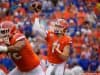 Florida Gators quarterback Kyle Trask throws a touchdown against Towson- 1280x853