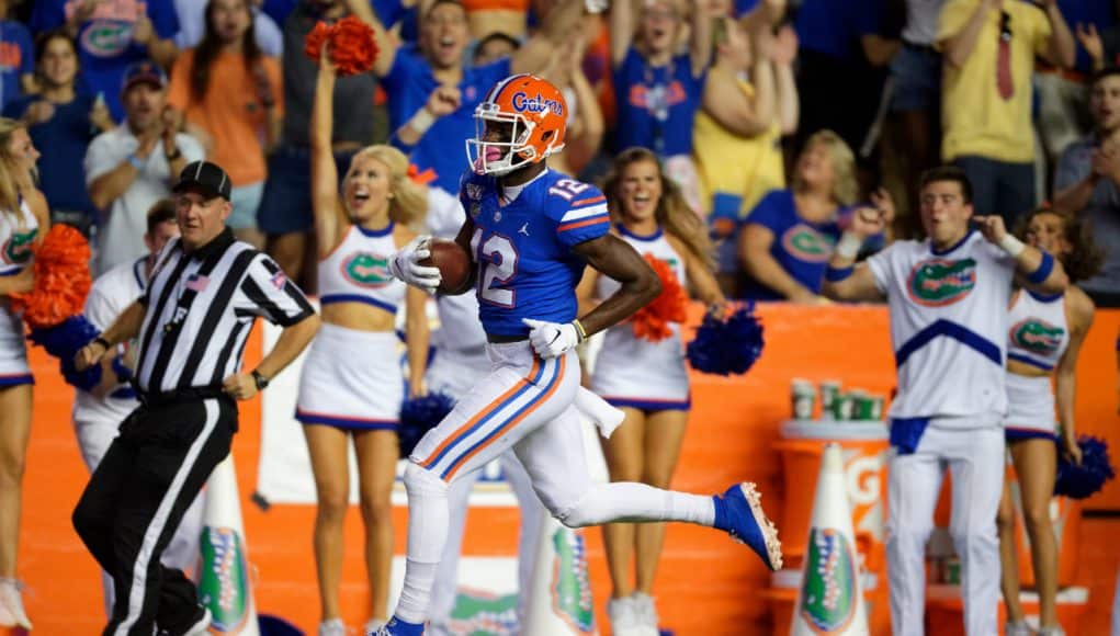 Florida Gators receiver Van Jefferson scores against UT-Martin- 1280x853