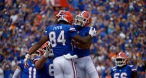 Florida Gators remain undefeated by blowing out Tennessee Florida Gators tight end Kyle Pitts celebrates his first quarter touchdown- 1280x853