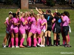 Florida Gators soccer team celebrates a win over Kentucky- 1280x853
