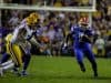 Oct 12, 2019; Baton Rouge, LA, USA; Florida Gators running back Lamical Perine (2) runs against the LSU Tigers during the first half at Tiger Stadium. Mandatory Credit: Derick E. Hingle-USA TODAY Sports