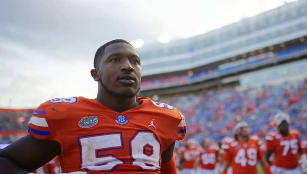 University of Florida defensive lineman Jon Greenard at Ben Hill Griffin Stadium after the Florida Gators’ win over Towson- Florida Gators football- 1280x853