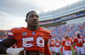 University of Florida defensive lineman Jon Greenard at Ben Hill Griffin Stadium after the Florida Gators’ win over Towson- Florida Gators football- 1280x853