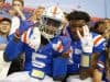 University of Florida freshmen Kaiir Elam and Khris Bogle celebrate with fans after the Gators win over Auburn in 2019- Florida Gators football- 1280x853
