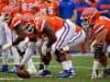 University of Florida offensive linemen Nick Buchannan (66) and Brett Heggie (61) line up during the Towson game- Florida Gators football- 1280x853
